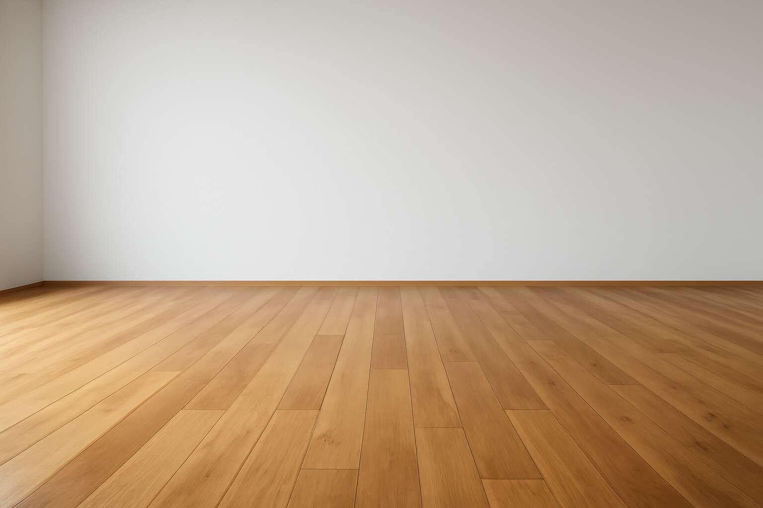 wooden floor without skirting