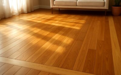 Stunning wooden floor with border adds timeless elegance to any room.