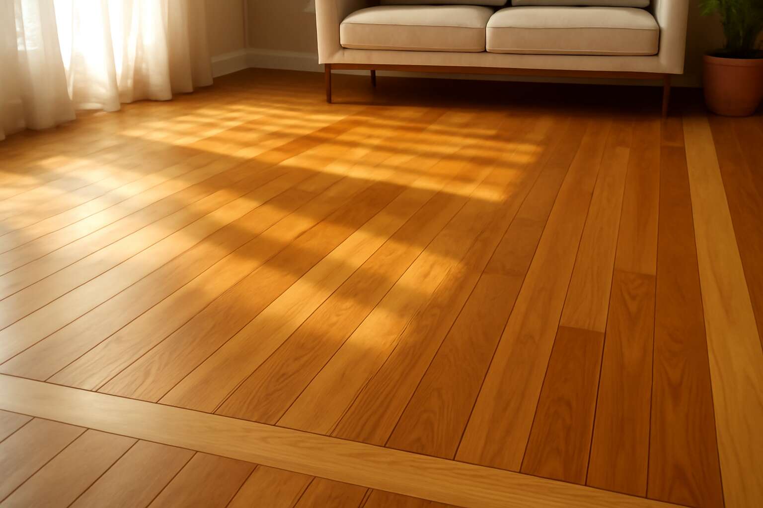 wooden floor with border